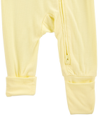 Baby Solid 2-Way Zip PurelySoft Convertible Foot Sleep & Play Pajamas - Yellow, image 3 of 8 slides