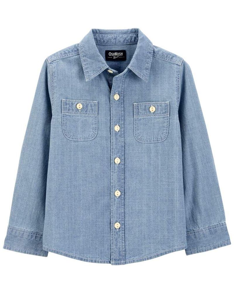 Toddler Chambray Button-Front Shirt, image 5 of 6 slides