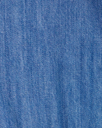 Toddler Iconic Denim Button-Down Romper - Blue, 