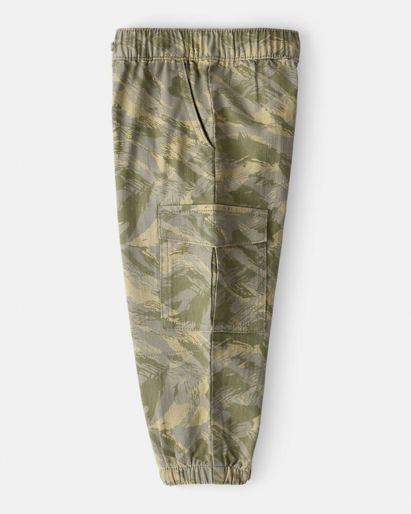 Toddler Boy Cotton Camo Fashion Cargo Pants - Green, image 5 of 7 slides