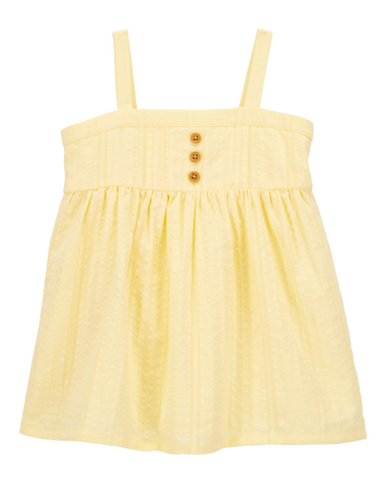 Baby Seersucker Tank Dress - Yellow, 