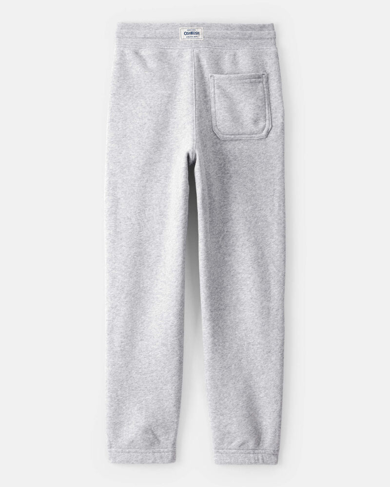 Boys Fleece Drawstring Joggers - Grey, image 2 of 4 slides