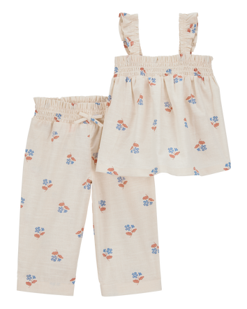 Baby Girl 2-Piece Floral Tank & Pant Set, 