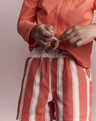 Toddler Boy Striped Swim Trunks - Orange, image 3 of 7 slides