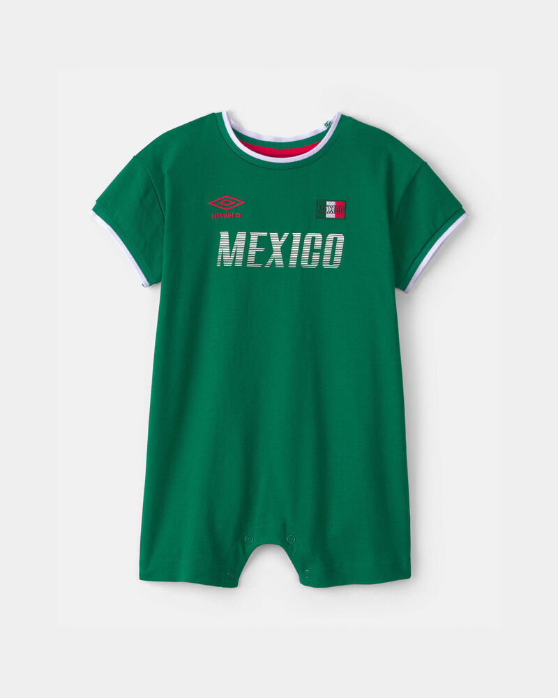 Baby Umbro Mexico Soccer Romper - Green, image 1 of 6 slides