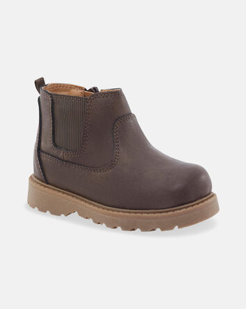 Toddler Boy Ankle Boots - Brown, 