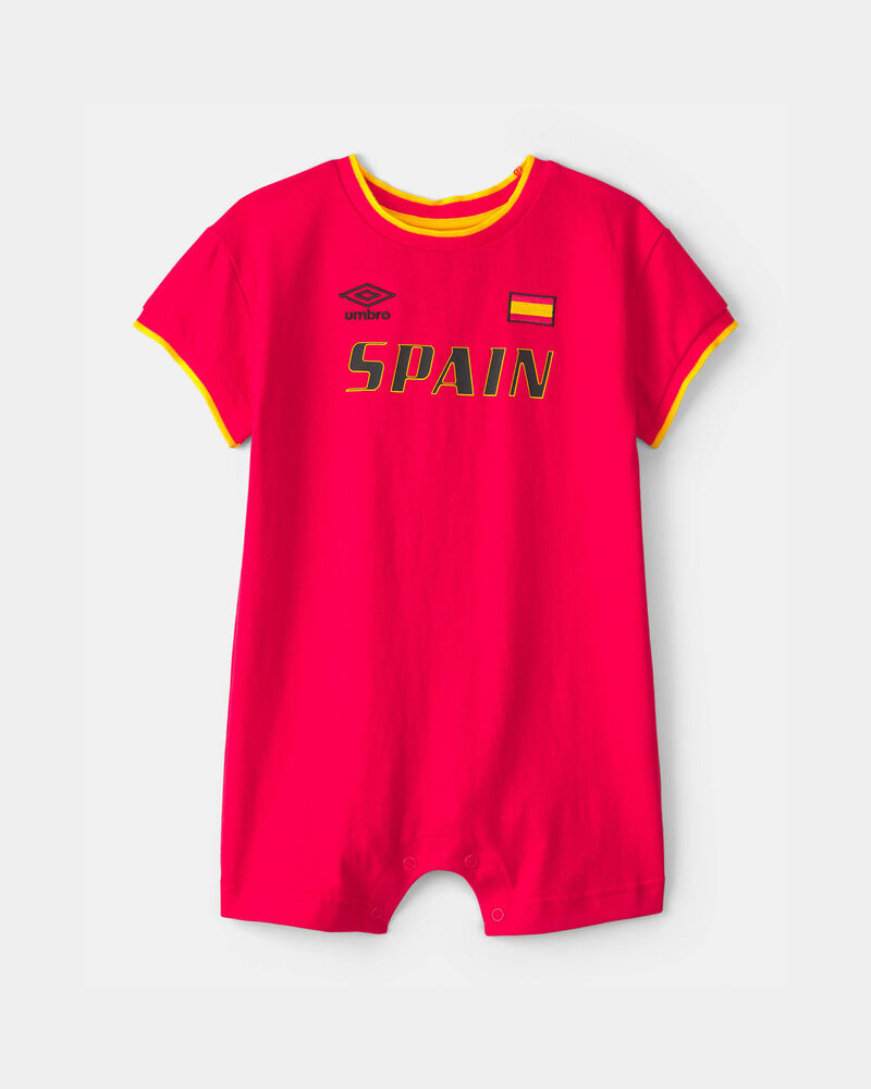 Baby Umbro Spain Soccer Romper - Red, image 1 of 3 slides