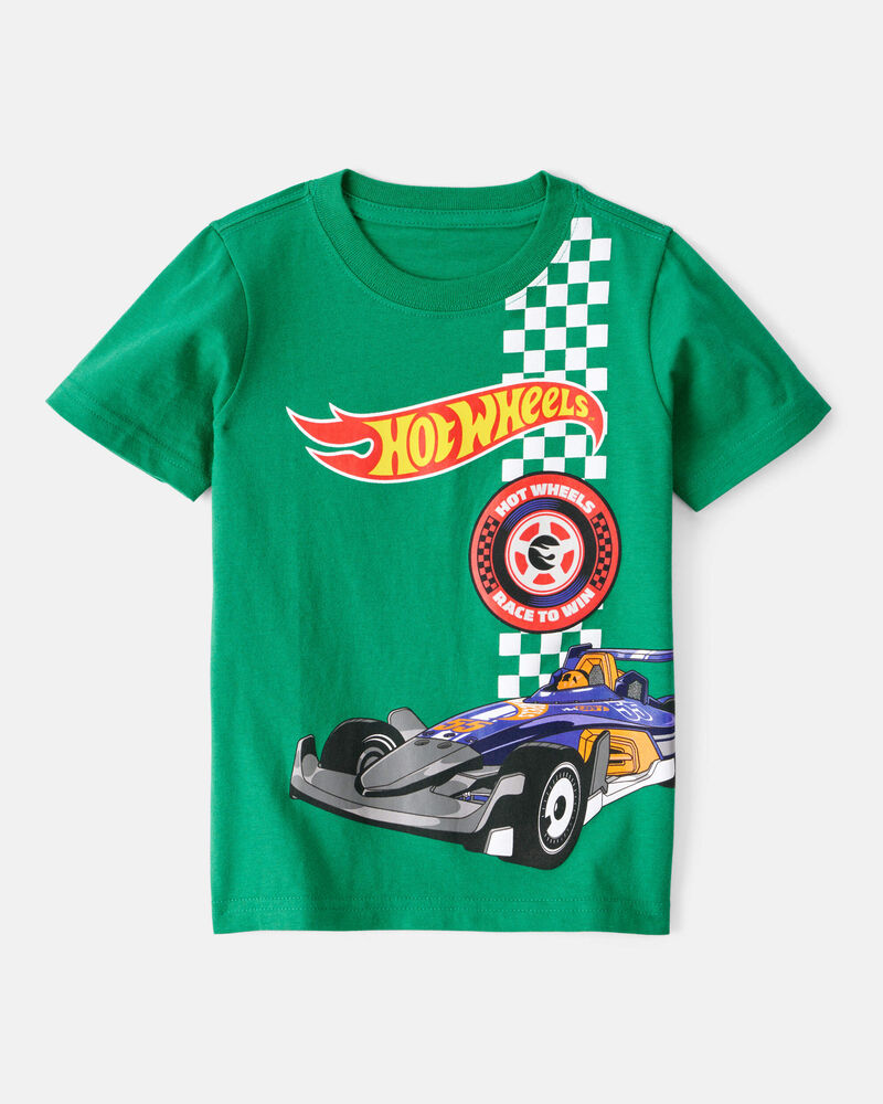 Toddler Boy Hot Wheels Racecar Short-Sleeve Graphic Tee - Green, image 1 of 2 slides