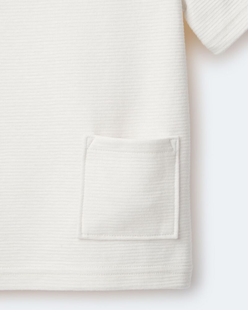 Toddler Boy Henley Tee with Pocket - Cream, image 7 of 7 slides