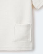 Toddler Boy Henley Tee with Pocket - Cream, image 7 of 7 slides