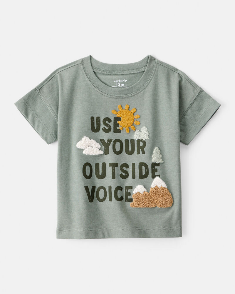 Baby Boy Outdoor Voice Short-Sleeve Graphic Tee - Green, image 1 of 4 slides