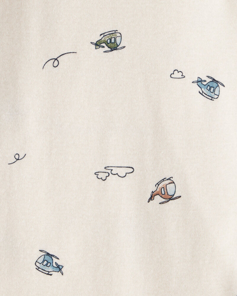 Baby Boy 4-Pack Construction Print Long-Sleeve Multipack Bodysuits - White/Navy Blue, image 4 of 6 slides