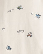 Baby Boy 4-Pack Construction Print Long-Sleeve Multipack Bodysuits - White/Navy Blue, image 4 of 6 slides