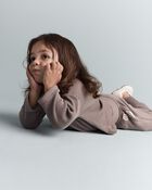 Toddler Long-Sleeve Relaxed Henley Tee - Brown, image 5 of 7 slides