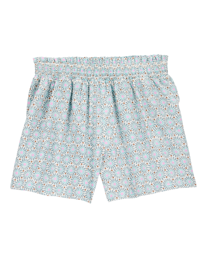 Kid 2-Piece Pineapple Graphic Tee & Linen Look-Alike Flowy Pull-On Shorts Set - White/Blue
, image 6 of 7 slides