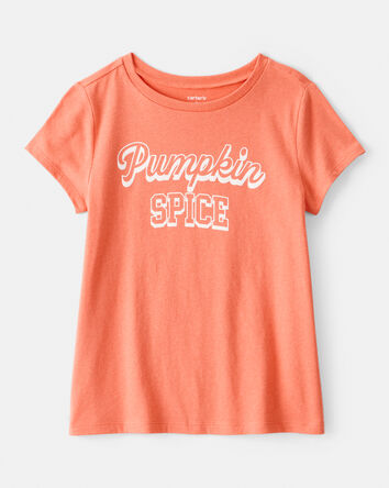 Girls Pumpkin Spice Short-Sleeve Graphic Tee - Orange, 