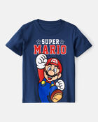 Toddler Boy Super Mario Short-Sleeve Graphic Tee - Blue, image 1 of 2 slides