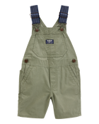 Toddler Canvas Shortalls - Green, image 1 of 4 slides