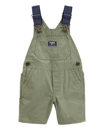 Toddler Canvas Shortalls - Green, 
