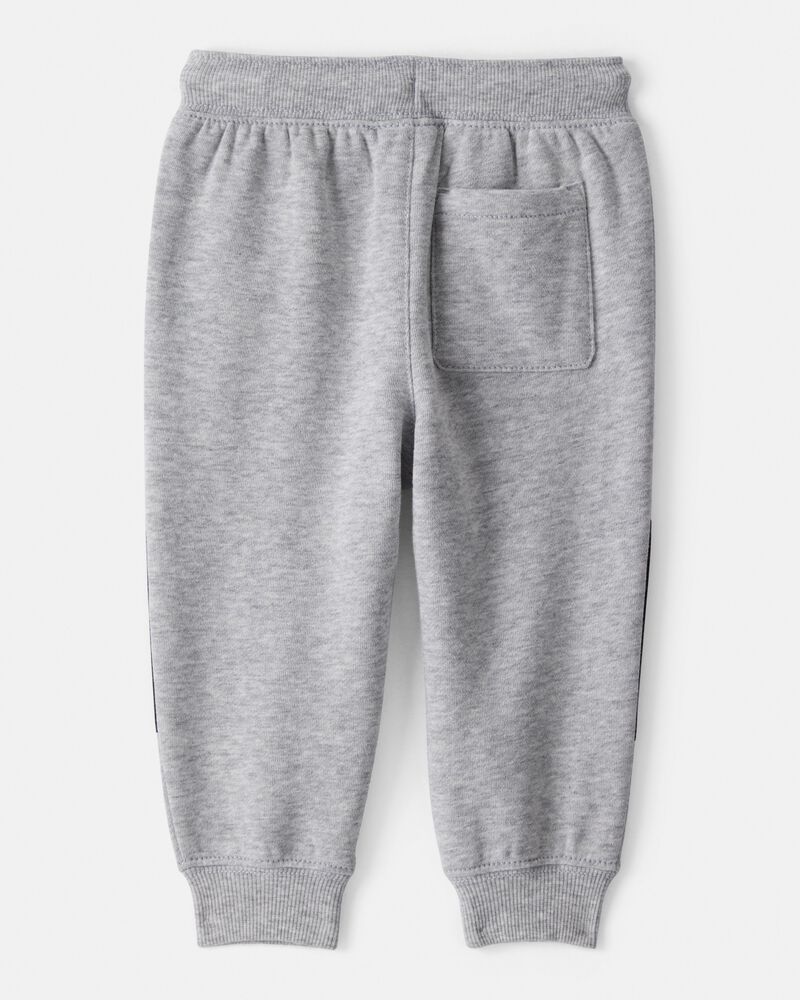 Baby Boy Fleece Joggers - Grey, image 2 of 4 slides
