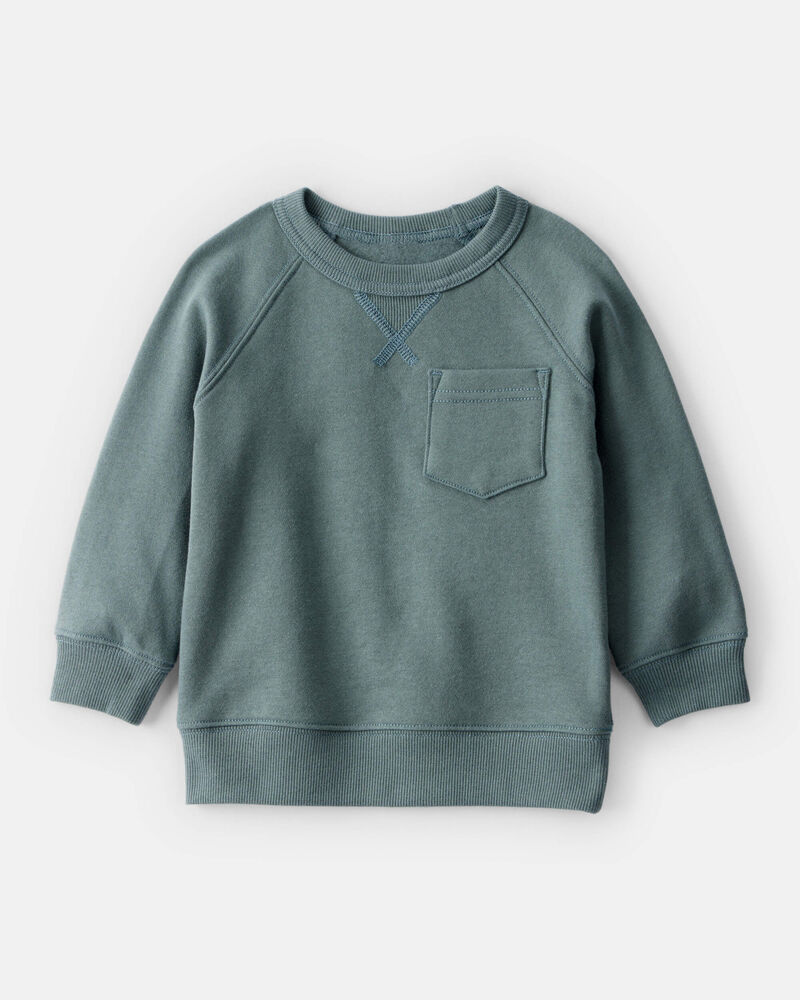 Baby Boy 2-Piece DayDream Fleece Long-Sleeve Sweatshirt & Joggers Set - Green, image 2 of 6 slides