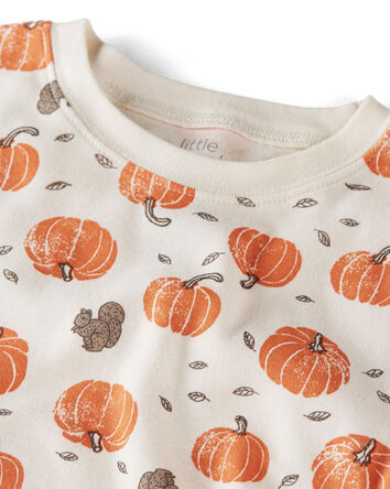 Kid Organic Cotton Pajamas in Harvest Pumpkins, 