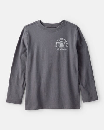 Boys Shoot For The Sky Long-Sleeve Graphic Tee - Grey, 