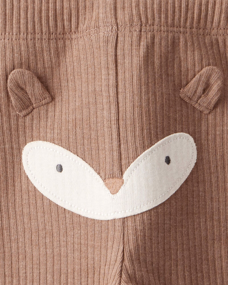 Baby Boy 3-Piece Fox Print Long-Sleeve Bodysuits & Pant Set - White/Brown, image 3 of 5 slides