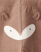 Baby Boy 3-Piece Fox Print Long-Sleeve Bodysuits & Pant Set - White/Brown, image 3 of 5 slides