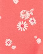 Toddler 2-Piece Floral Tank Dress & Bike Shorts Set - Orange, image 5 of 7 slides