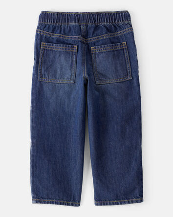 Toddler Boy  Wide-Leg Pull-On Denim Jeans - Dark Wash, 