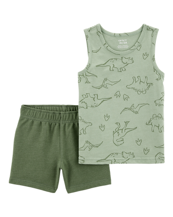 Toddler 2-Piece Dinosaur Tank & Pull-On Short Set, 