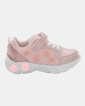 Toddler Glitter Light Up Sneakers - Pink, 