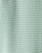 Baby Boy Waffle Knit Long-Sleeve 2-Way Zip 1-Piece Pajamas - Green, image 3 of 4 slides