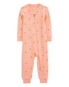 Baby Pineapple Print PurelySoft Footless 1-Piece Pajamas - Coral, image 1 of 5 slides