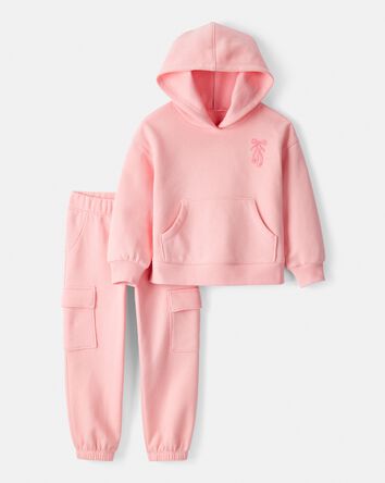Toddler Girl 2-Piece DayDream Fleece Ballet Long-Sleeve Hoodie & Pant Set - Pink, 