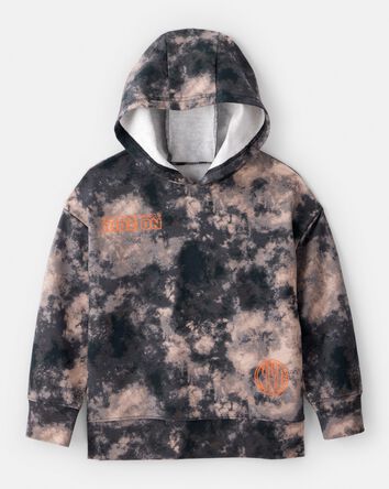 Boys Space Tie Dye Fleece Hoodie - Black, 
