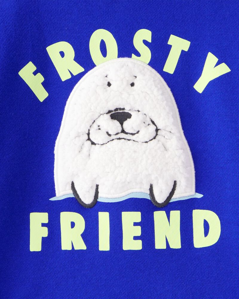 Toddler Boy DayDream Fleece Seal Pullover Sweatshirt - Blue, image 3 of 4 slides