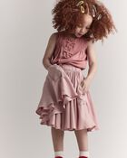 Toddler Girl Avenue Twirl&trade; Midi Skirt with Otter Pockets - Light Pink, image 4 of 6 slides