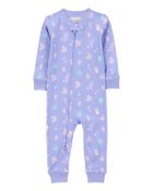 Toddler Girl 1-Piece Jellyfish 100% Snug Fit Cotton Footless Pajamas - Purple, image 1 of 4 slides