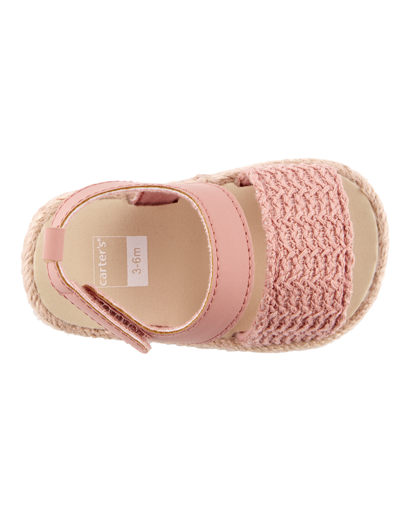 Baby Girl Espadrille Sandal Shoes, image 4 of 6 slides