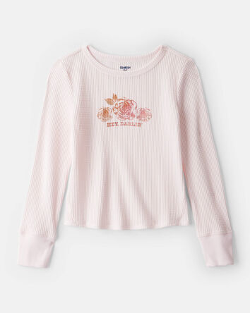 Girls Hey Darling Long-Sleeve Graphic Tee - Pink, 
