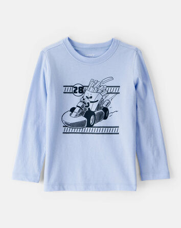 Toddler Boy Racing French Fries Long-Sleeve Graphic Tee - Blue, 