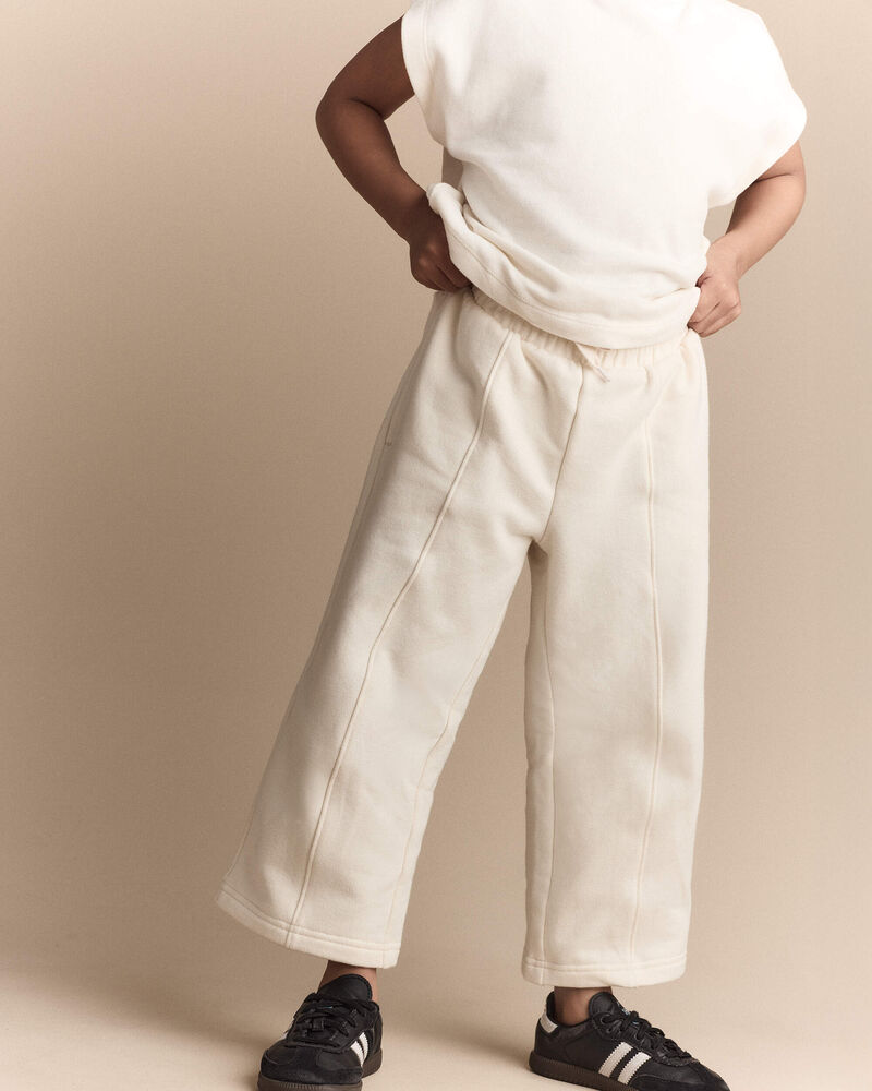 Toddler Girl Linda Wide Leg Pant - Cream, image 1 of 7 slides