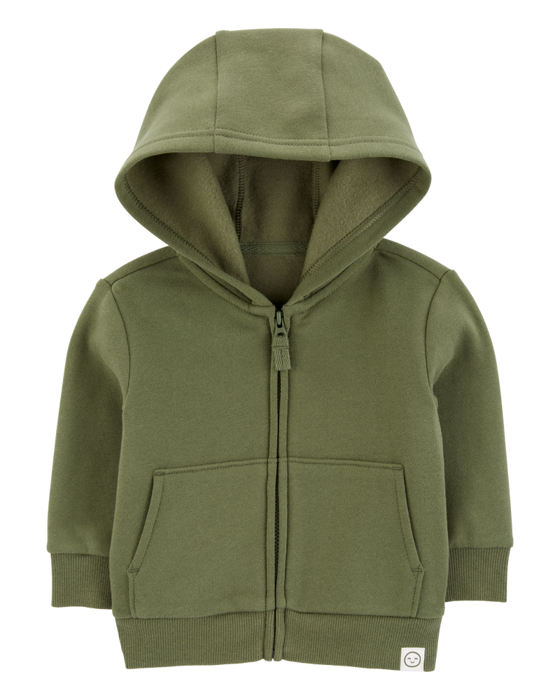 Baby Zip-Up Fleece Hoodie, image 1 of 3 slides
