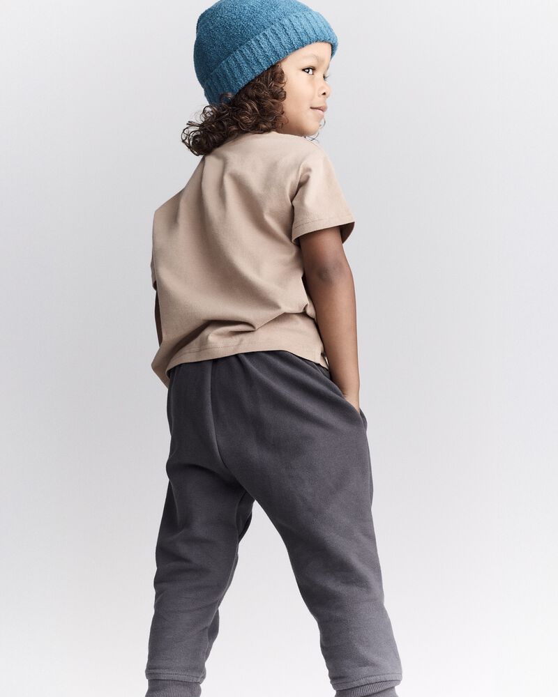 Toddler Short-Sleeve Relaxed Tee - Tan, image 3 of 6 slides