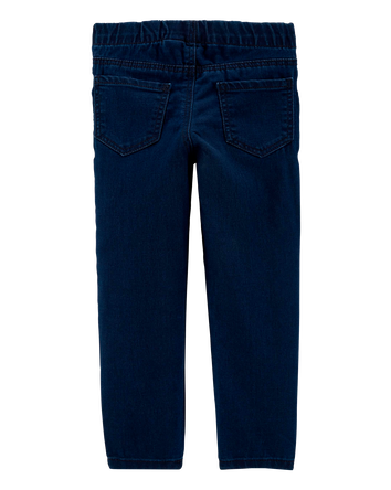 Toddler Dark Wash Elastic-Waist Jeggings, 