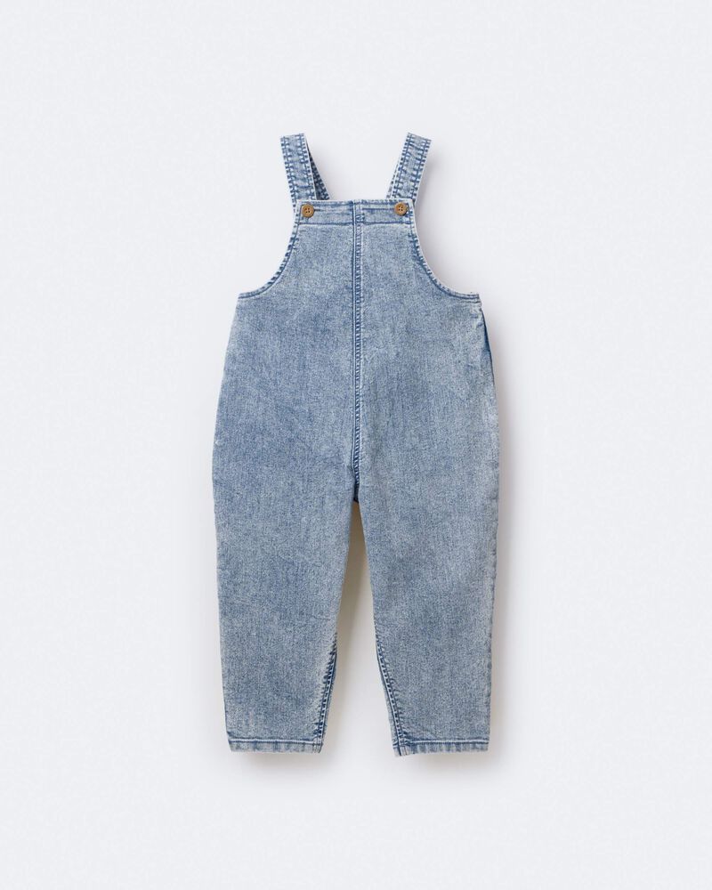 Toddler Avenue Wash Denim Overalls - Blue, image 2 of 7 slides