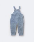 Toddler Avenue Wash Denim Overalls - Blue, image 2 of 7 slides