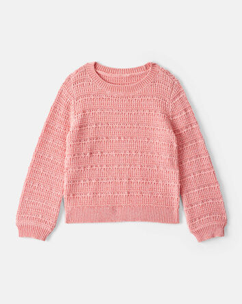 Toddler Girl Long-Sleeve Sweater - Pink, 